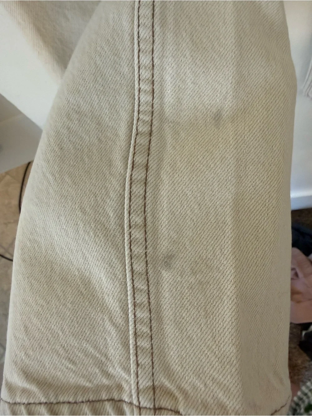 Vintage 1997 Levi’s 501-0612 Made in USA Texas classic cream straight leg 36x34